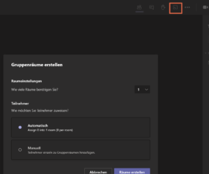 Teams – Breakout-Räumen